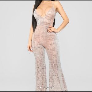 Sequin jumpsuit size xsmall